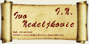 Ivo Nedeljković vizit kartica